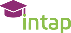 Logo von intap, das den Schriftzug intap neben einem Absolventenhut zeigt